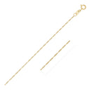 14k Yellow Gold Singapore Chain 0.6mm (0.60 mm) - Forever in Harmony