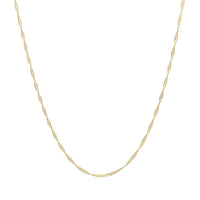 14k Yellow Gold Singapore Chain 0.6mm (0.60 mm) - Forever in Harmony