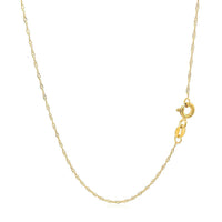 14k Yellow Gold Singapore Chain 0.6mm (0.60 mm) - Forever in Harmony