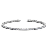 Lab Grown Round Diamond Tennis Bracelet in 14k White Gold (2 cctw F/G  VS2/SI1) - Forever in Harmony