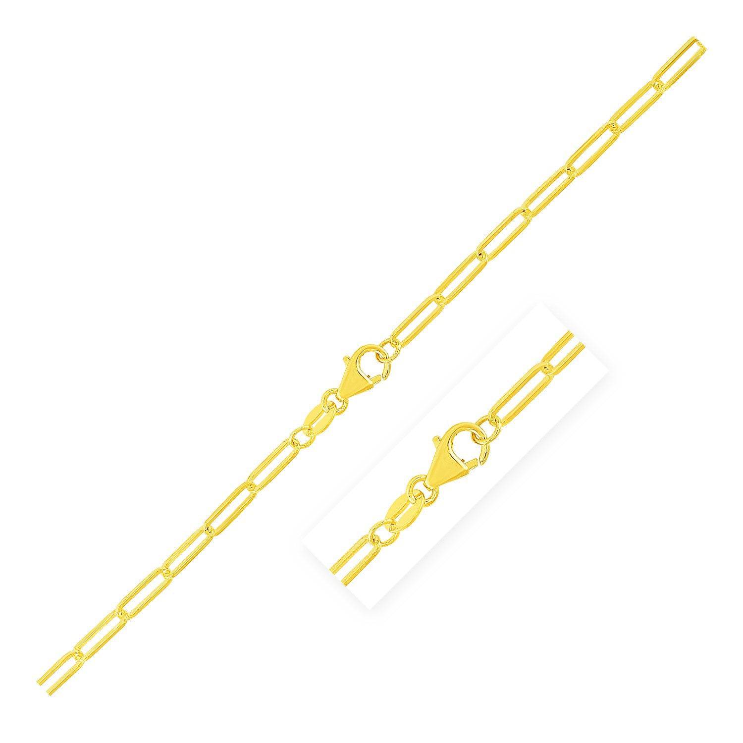 18K Yellow Gold Paperclip Chain (2.50 mm) - Forever in Harmony