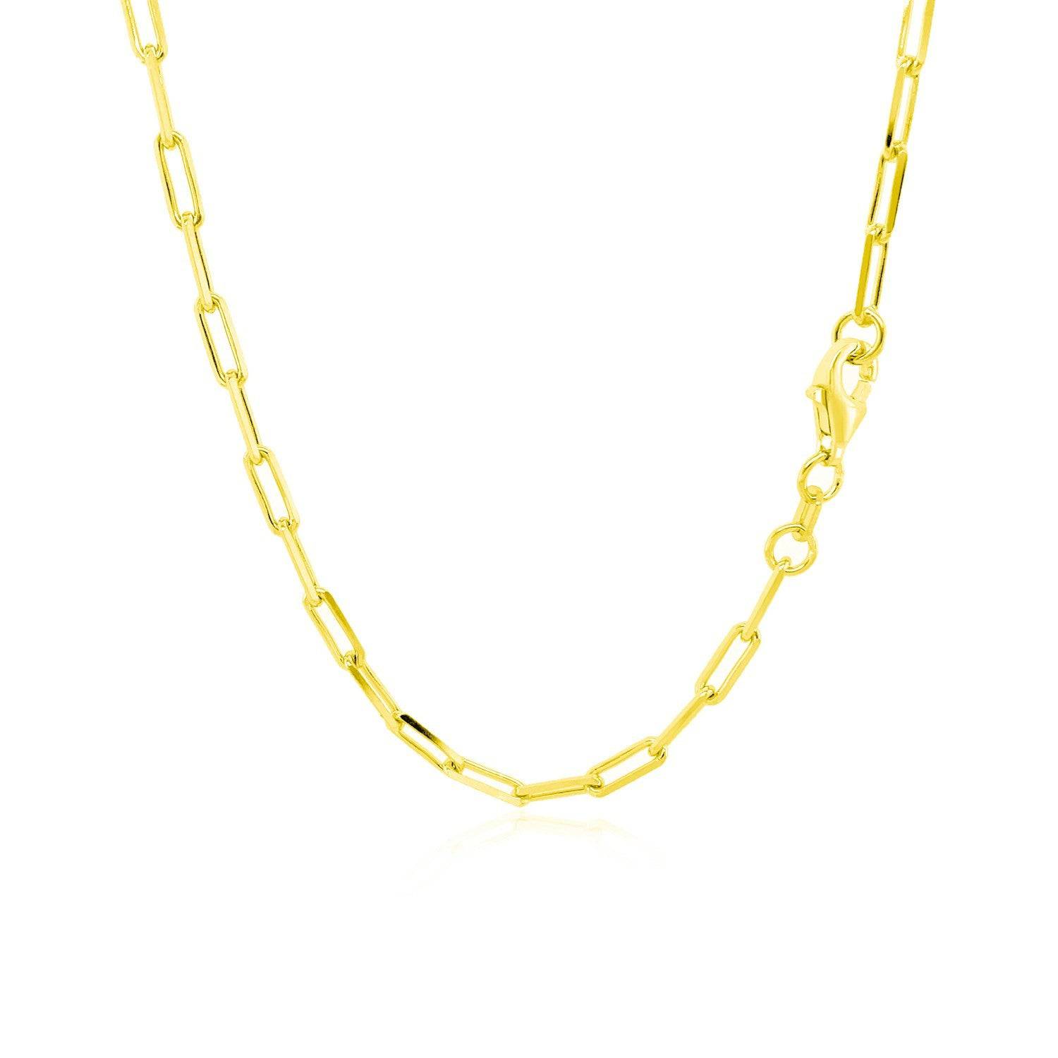 18K Yellow Gold Paperclip Chain (2.50 mm) - Forever in Harmony