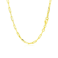 18K Yellow Gold Paperclip Chain (2.50 mm) - Forever in Harmony