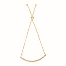 14k Yellow Gold Chain Bar Lariat Style Bracelet (1.00 mm) | - Forever in Harmony