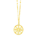 14k Yellow Gold Necklace with Compass Pendant - Forever in Harmony