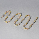 14k Tri Color Gold High Polish Puffed Mariner Link Chain (4.90 mm) - Forever in Harmony