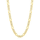 14K Yellow Gold Solid Pave Figaro Chain (5.90 mm) - Forever in Harmony