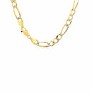 14K Yellow Gold Solid Pave Figaro Chain (5.90 mm) - Forever in Harmony