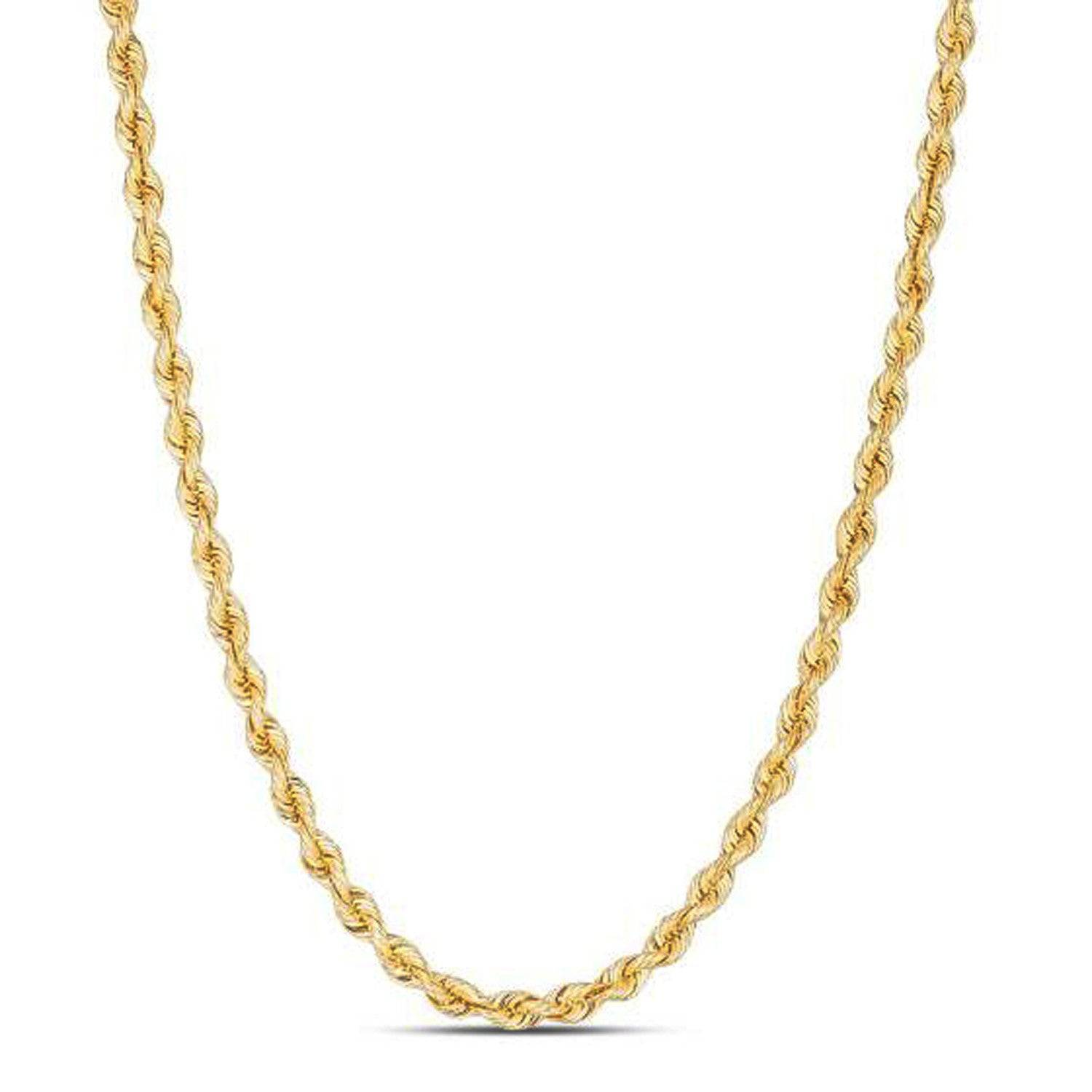 14k Yellow Gold Light Rope Chain (3.7 mm) - Forever in Harmony