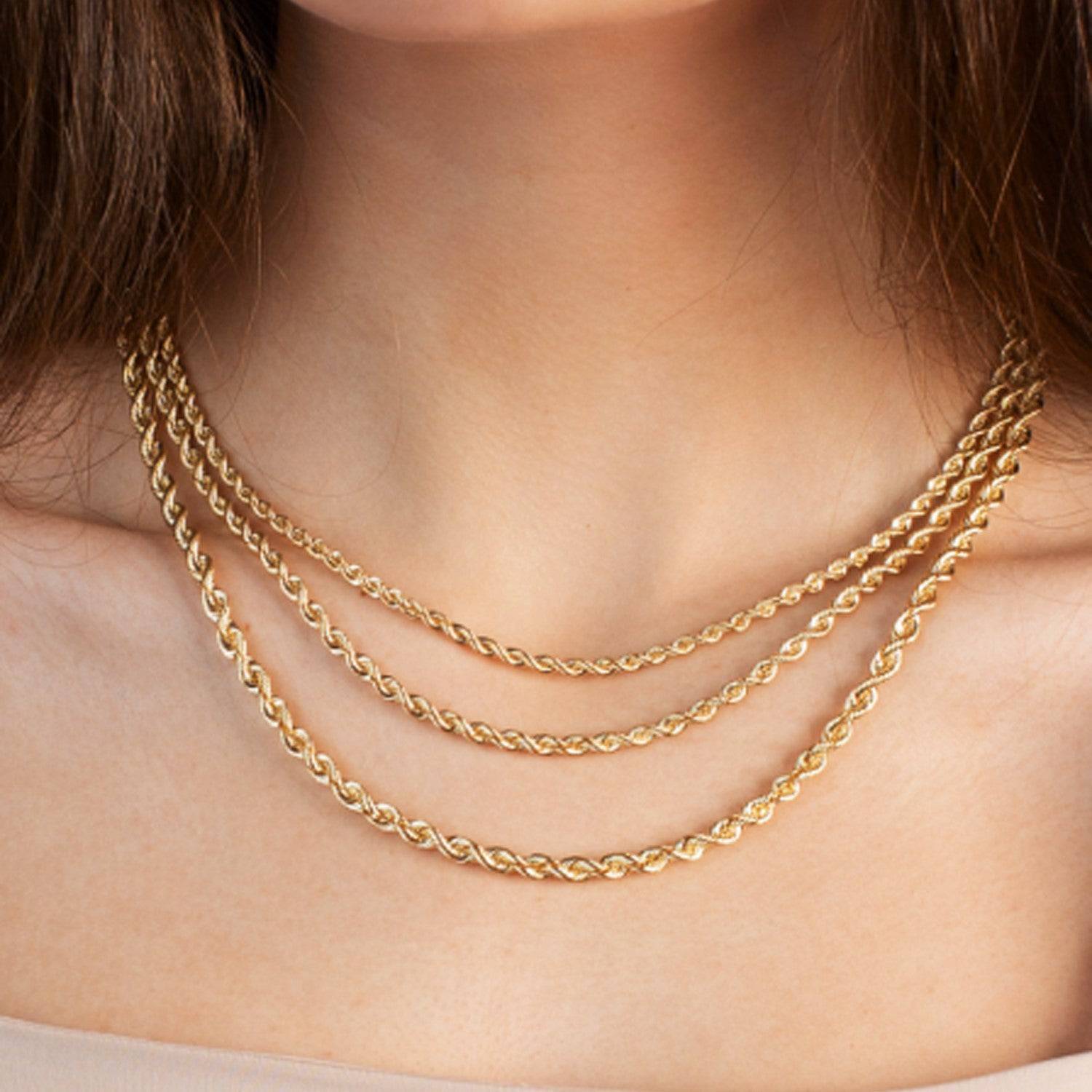 14k Yellow Gold Light Rope Chain (3.7 mm) - Forever in Harmony