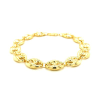 14k Yellow Gold Puffed Mariner Link Bracelet (11.00 mm) | - Forever in Harmony