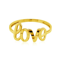 14k Yellow Gold Ring with Love - Forever in Harmony