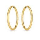 14k Yellow Gold Endless Round Hoop Earrings(2x21mm) - Forever in Harmony