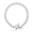 Sterling Silver Polished Wide Link Toggle Bracelet (6.00 mm) | - Forever in Harmony