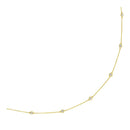 14k Yellow Gold Station Necklace with Round Diamonds | - Forever in Harmony