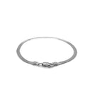 14k White Gold Super Flex Herringbone Bracelet (2.80 mm) | - Forever in Harmony