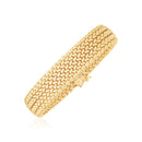 14k Yellow Gold High Polish Thick Braided Bracelet  (14.50 mm) | - Forever in Harmony