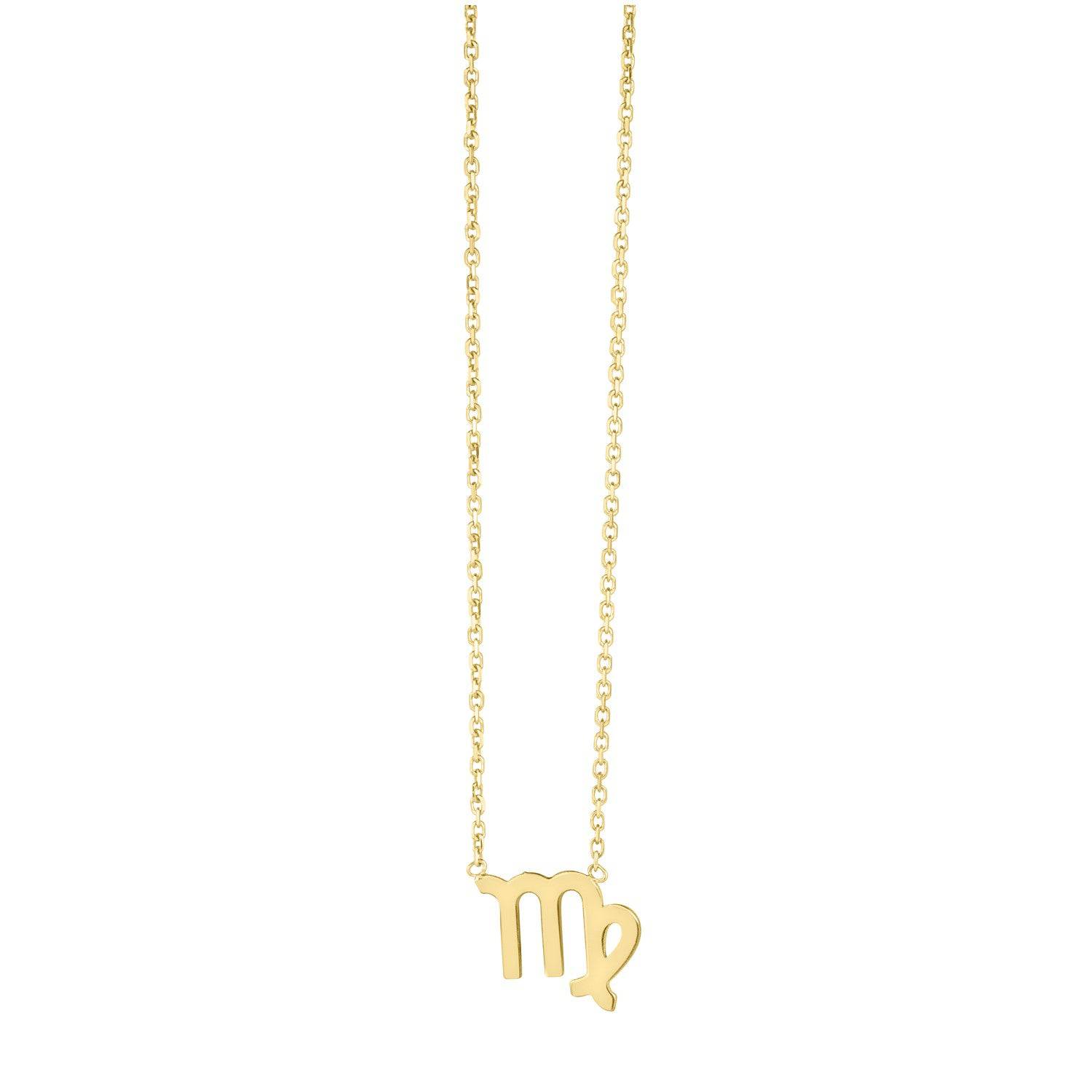 14K Yellow Gold Virgo Necklace