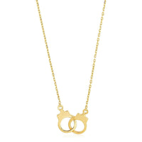 14k Yellow Gold High Polish Handcuff Necklace - Forever in Harmony