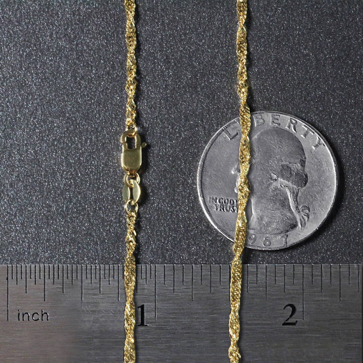 10k Yellow Gold Singapore Chain (1.80 mm) - Forever in Harmony