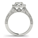 14k White Gold Round Diamond Engagement Ring with Stylish Shank (1 5/8 cttw) - Forever in Harmony