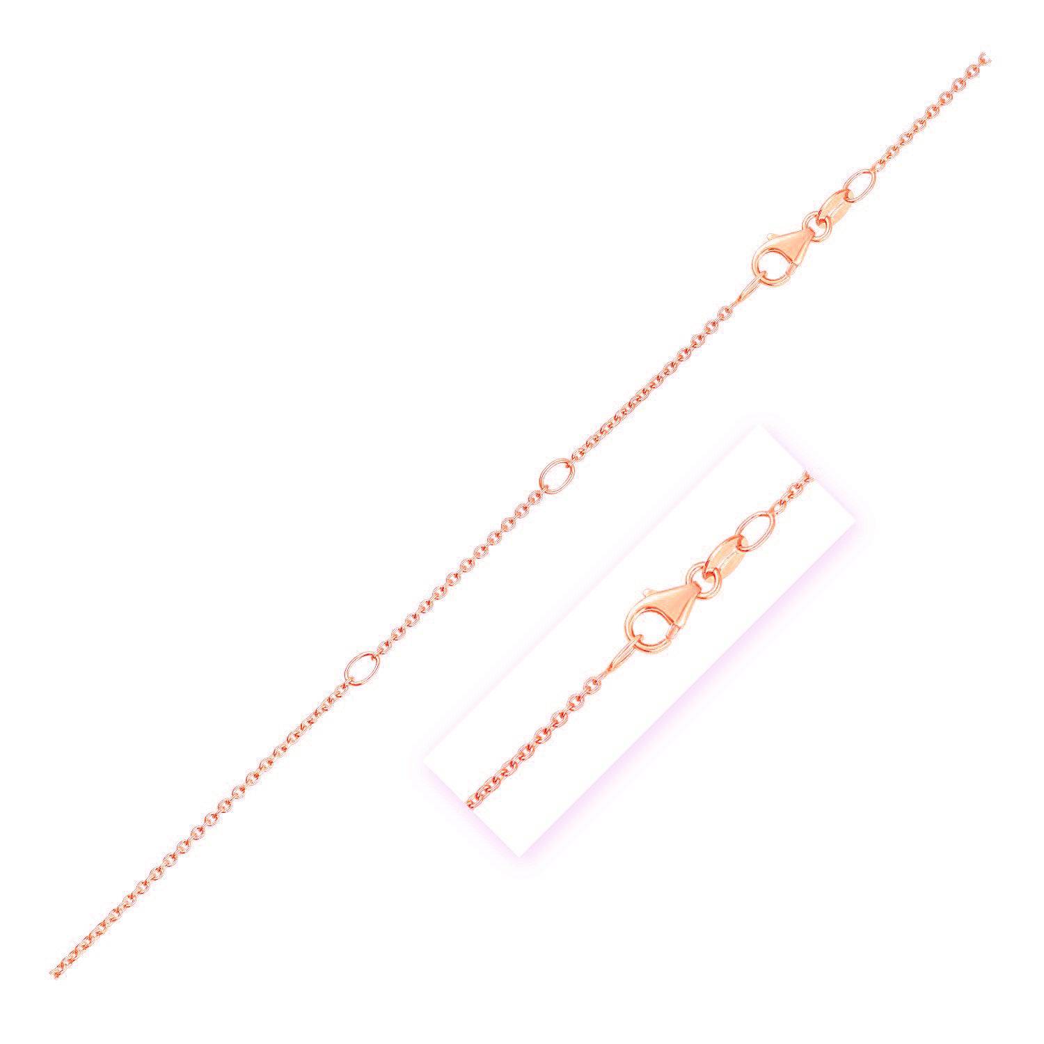 Double Extendable Diamond Cut Cable Chain in Rose Gold (1.30 mm) - Forever in Harmony