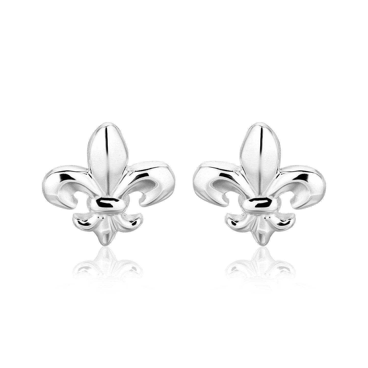 Sterling Silver Fluer De Lis Earrings - Forever in Harmony