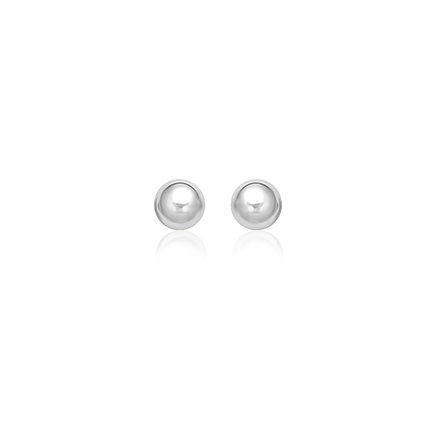 14k White Gold Classic Stud Earrings (8mm) - Forever in Harmony