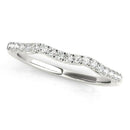 14k White Gold Wave Motif Diamond Wedding Band (1/5 cttw) - Forever in Harmony