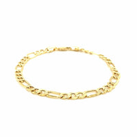 10k Yellow Gold Lite Figaro Bracelet (4.70 mm) | - Forever in Harmony