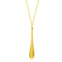 14k Yellow Gold Teardrop Shape Long Pendant - Forever in Harmony