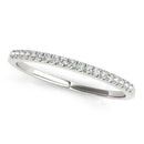 14k White Gold Scallop Pave Set Diamond Wedding Ring (1/8 cttw) - Forever in Harmony