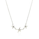 Sterling Silver Necklace with Three Starfish - Forever in Harmony