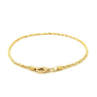 10k Yellow Gold Solid Diamond Cut Rope Bracelet (1.80 mm) | - Forever in Harmony