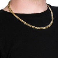 14k Yellow Gold Semi Solid Miami Cuban Chain (7.20 mm) | - Forever in Harmony