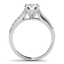 14k White Gold Round Cut Diamond Engagement Ring  (1 5/8 cttw) - Forever in Harmony