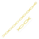 14k Yellow Gold High Polish Paperclip Rondel Link Chain (5.60 mm) - Forever in Harmony