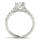 14k White Gold Trellis Set Princess Cut Diamond Engagement Ring (1 1/4 cttw) - Forever in Harmony