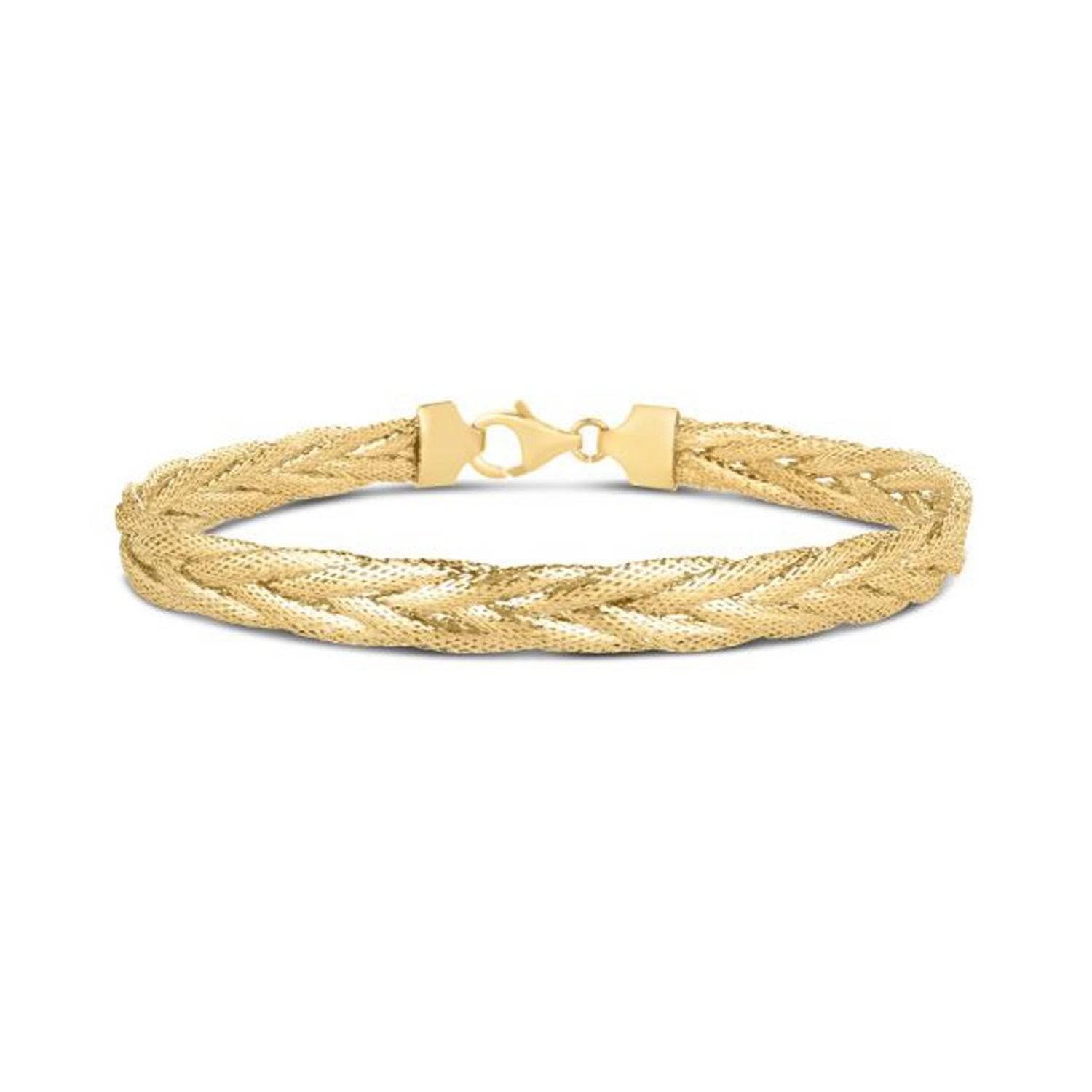 14k Yellow Gold Rapunzel Woven Bracelet (6.00 mm) |