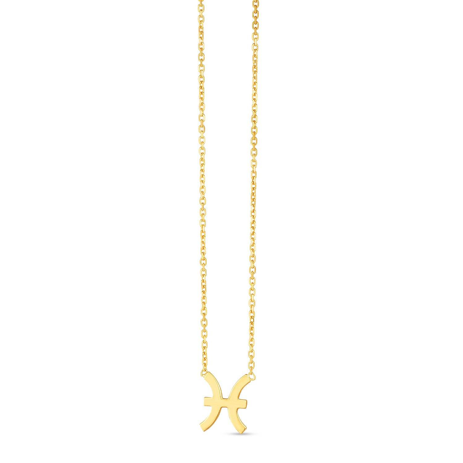 14K Yellow Gold Pisces Necklace - Forever in Harmony