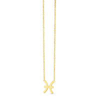 14K Yellow Gold Pisces Necklace - Forever in Harmony