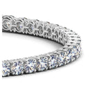 Lab Grown Round Diamond Tennis Bracelet in 14k White Gold (10 cctw F/G  VS2/SI1) - Forever in Harmony