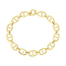 14k Yellow Gold High Polish Mariner Link Bracelet  (8.80 mm) | - Forever in Harmony