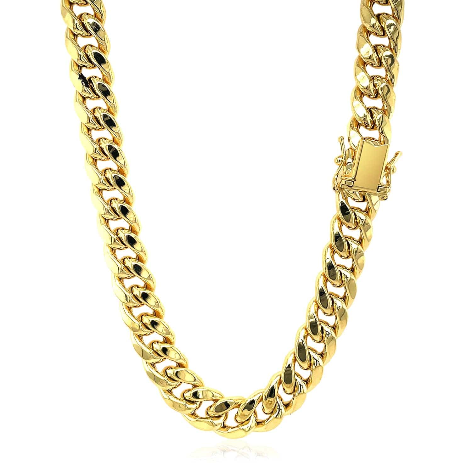 10k Yellow Gold Semi Solid Miami Cuban Chain (9.10 mm) - Forever in Harmony