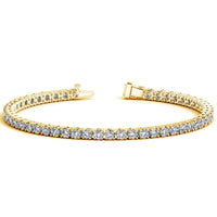 Lab Grown Round Diamond Tennis Bracelet in 14k Yellow Gold (7 cctw F/G  VS2/SI1) - Forever in Harmony