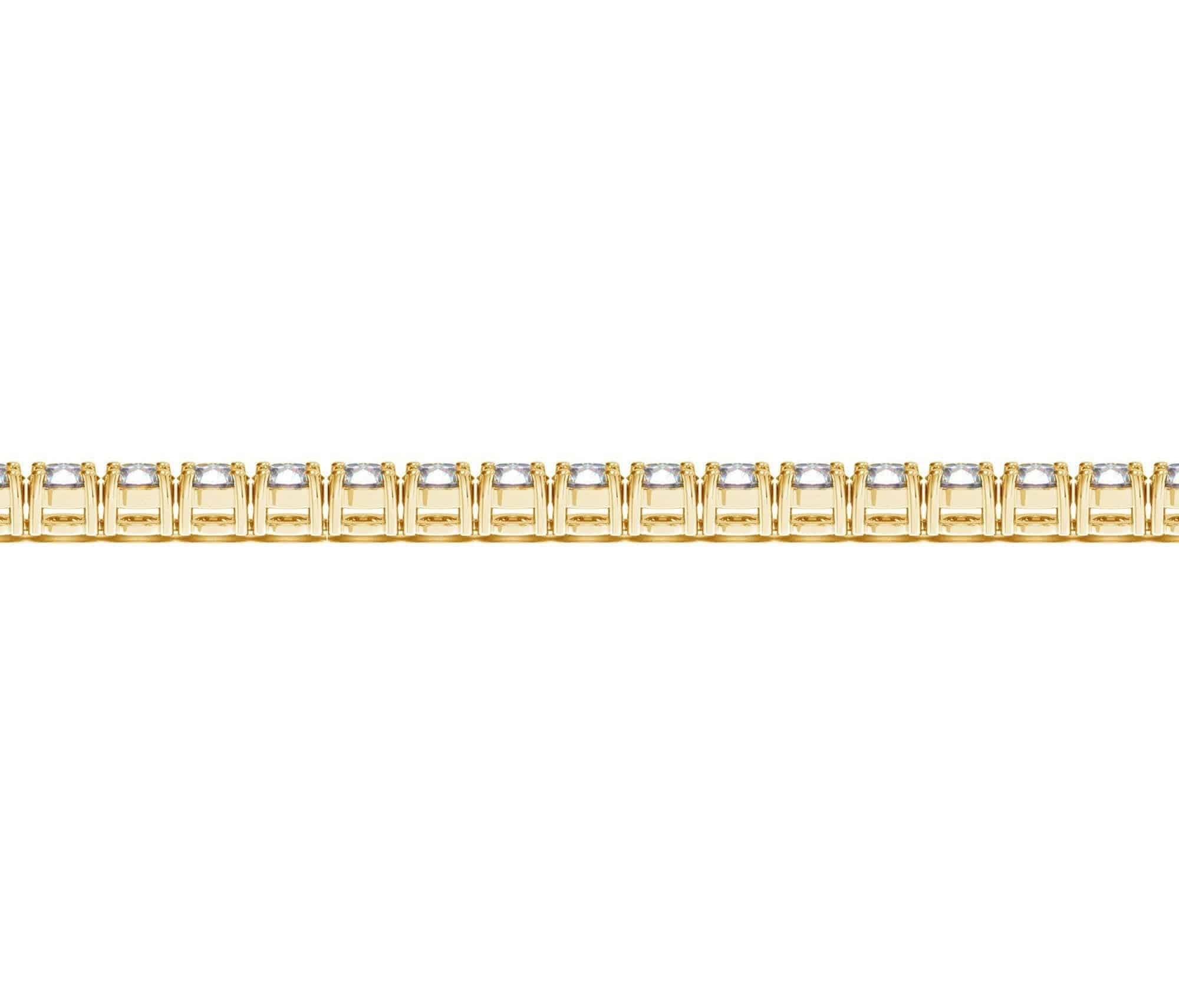 Lab Grown Round Diamond Tennis Bracelet in 14k Yellow Gold (7 cctw F/G  VS2/SI1) - Forever in Harmony