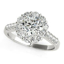 14k White Gold Round Diamond Halo Engagement Ring (2 1/2 cttw) - Forever in Harmony