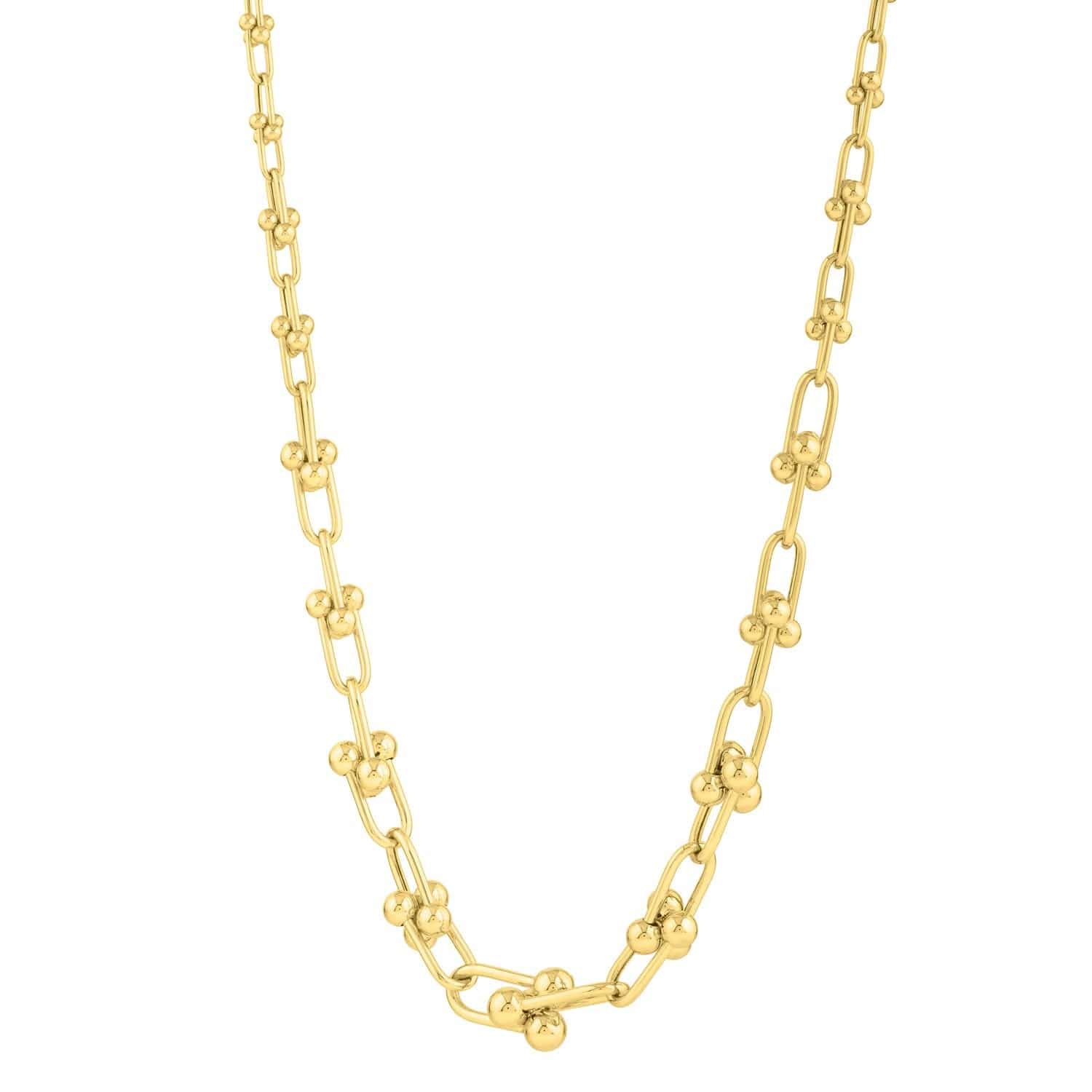 Graduated Jax Link Necklace in 14K Yellow Gold