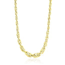 Polished Double Oval Link Chain Necklace in 14k Yellow Gold - Forever in Harmony