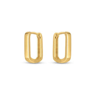 14k Yellow Gold Small Square Huggie Hoops - Forever in Harmony